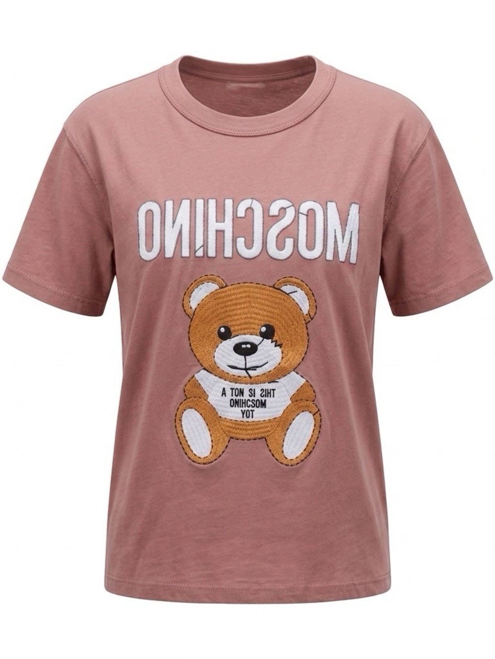 🐻 Moschino Teddy Bear T-Shirt – Dusty Rose Pink